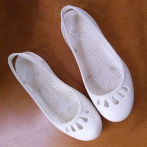 CROCS Kadee white flats